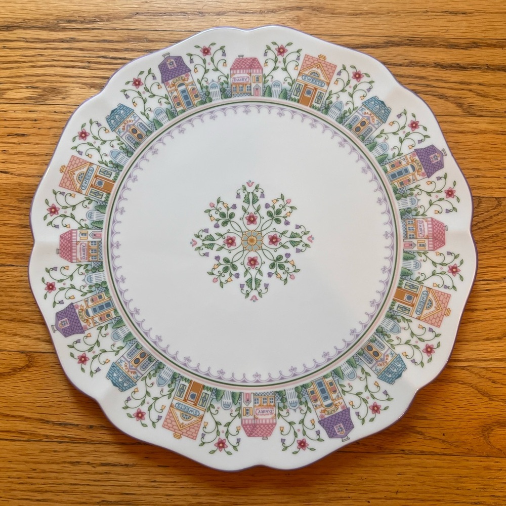 Lenox Village Cake Plate 🩷🏠🩵 Spice Village